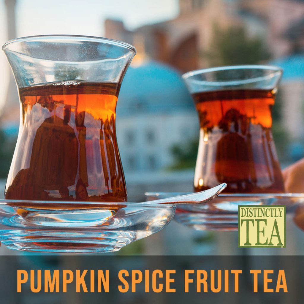 pumpkin spice fruit tea buy at distinctly tea inc