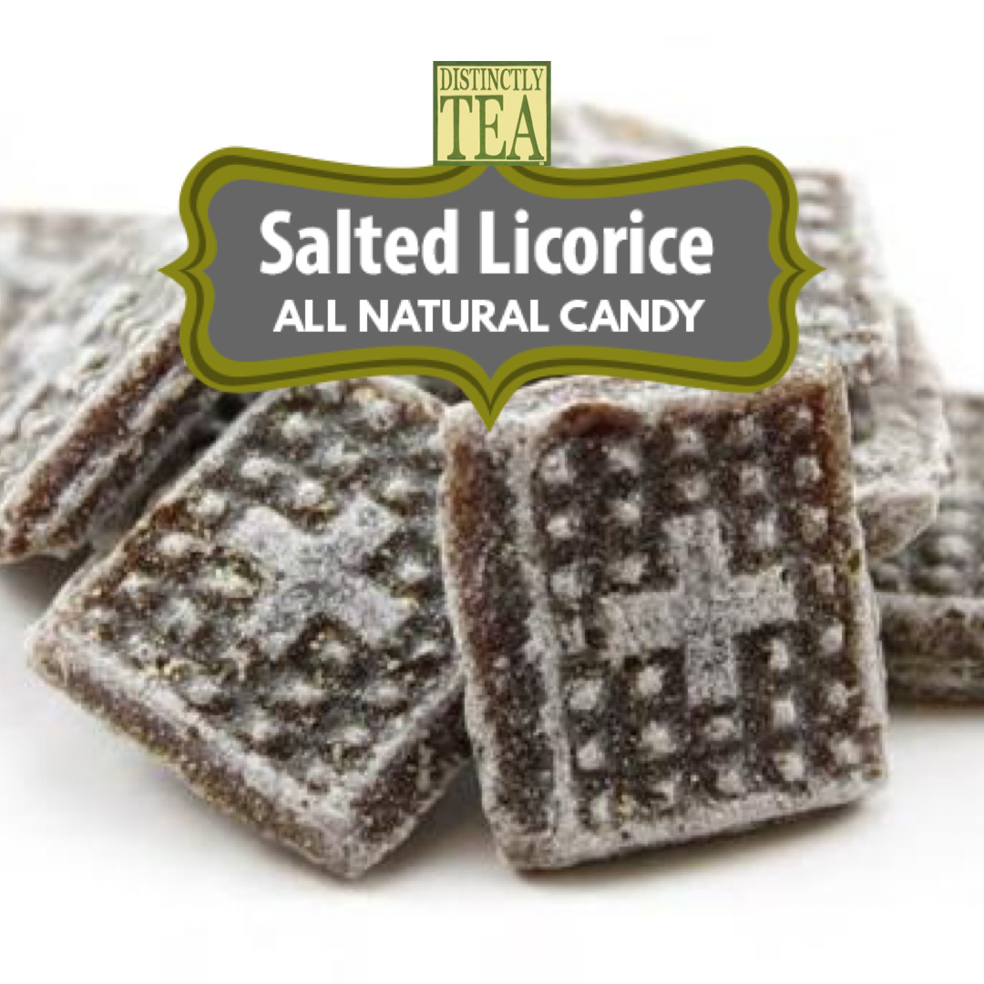 salted black licorice candy old fashioned candy from distinctly tea inc