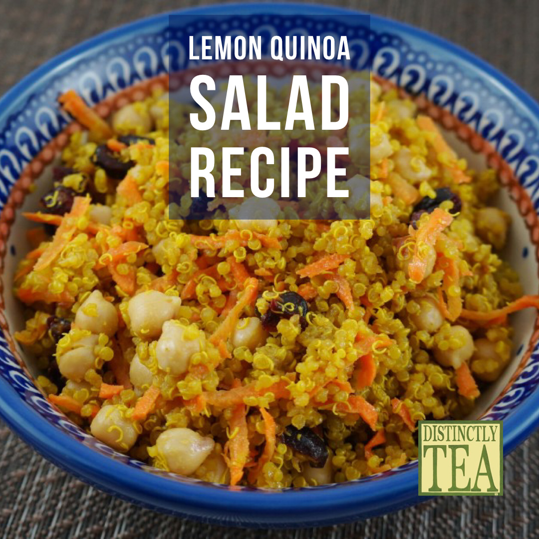 lemon quinoa salad recipe from distinctly tea