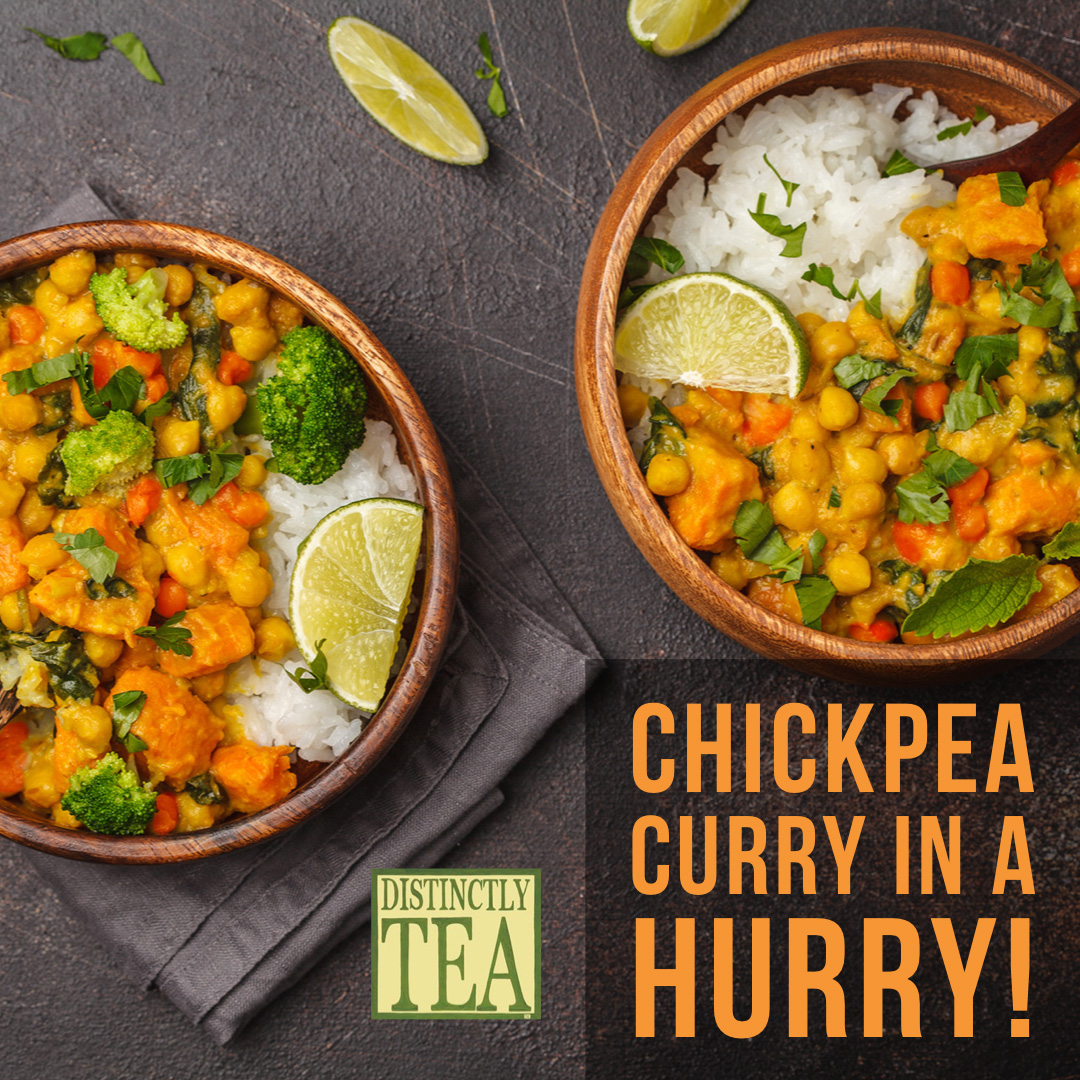 Chickpea curry in a hurry curry recipe from distinctly tea inc 2